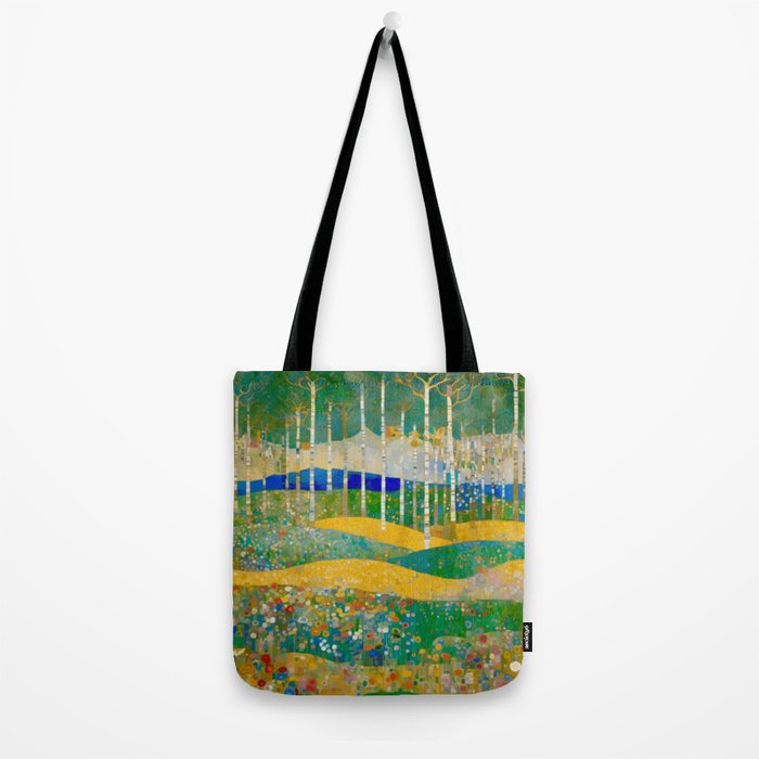 Klimt Style Flower Garden Paradise Tote Bag Gallery Image 2