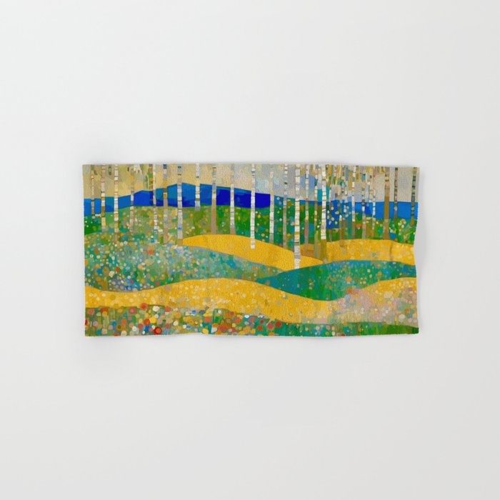 Klimt Style Flower Garden Paradise Bath Towel Gallery Image 1