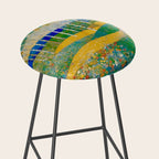Klimt Style Flower Garden Paradise Stool Gallery Image 2