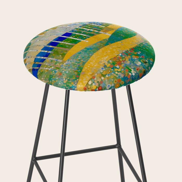 Klimt Style Flower Garden Paradise Stool Gallery Image 2