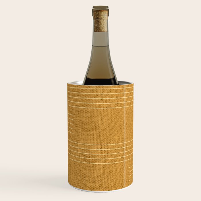 Minimal, Fine Stripe, Pattern, in Yellow Wine Chiller Gallery Image 1