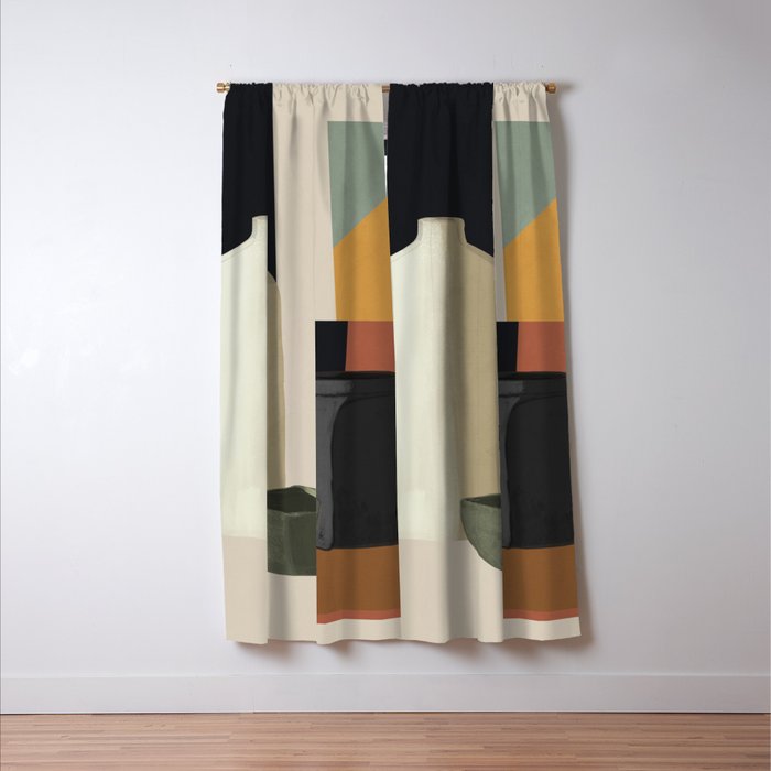 Abstract Art Vases 3 Window Curtain Gallery Image 3