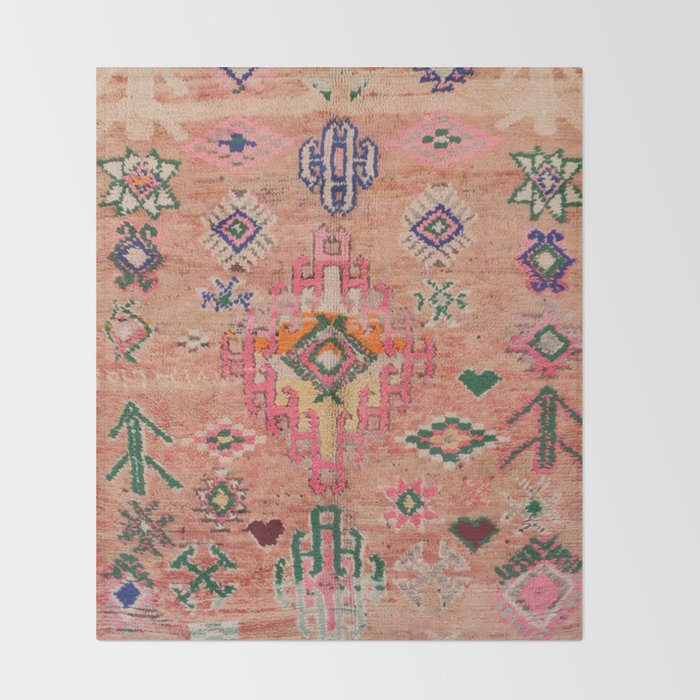 Moroccan Berber Traditional Carpet Throw Blanket Gallery Image 2