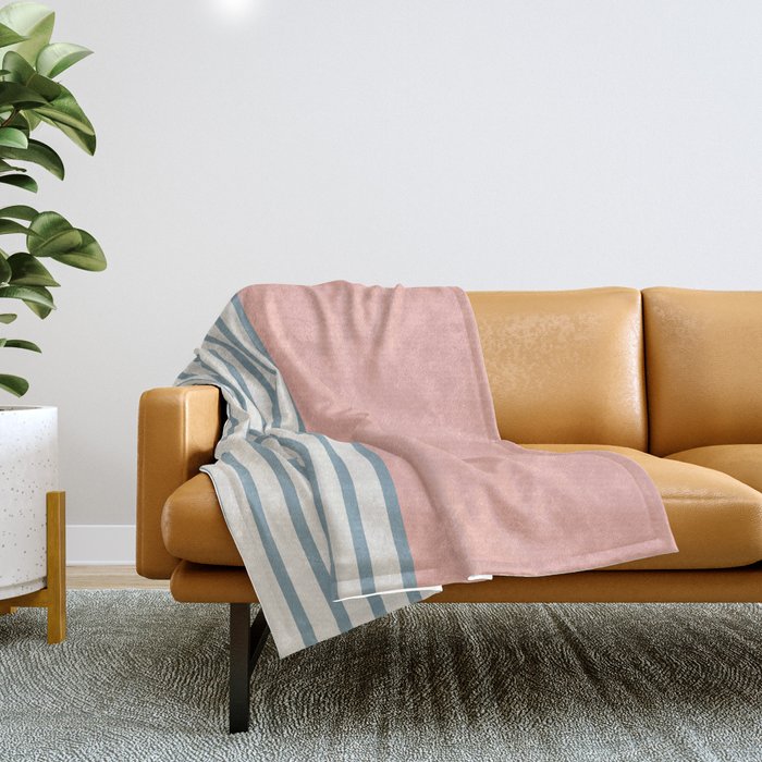 Sunrise Sunset V - Pink Blue Throw Blanket Gallery Image 1