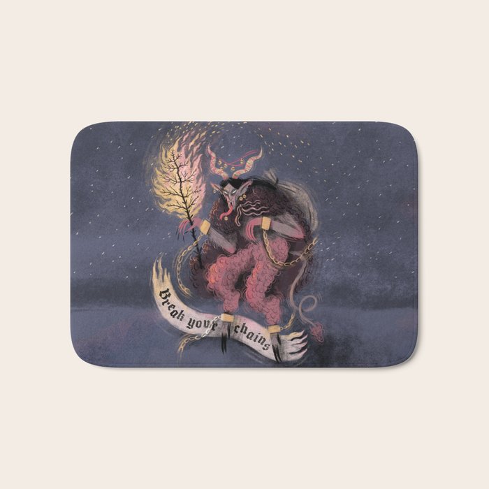 Krampus â Break your Chains! Bath Mat Gallery Image 1