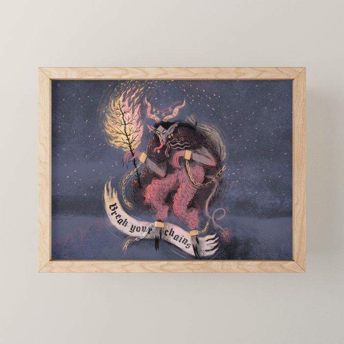 Krampus â Break your Chains! Mini Art Print Gallery Image 1