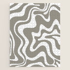 Liquid Swirl Abstract Pattern in Gray and White Jigsaw Puzzle Gallery Image 1