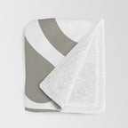 Liquid Swirl Abstract Pattern in Gray and White Throw Blanket Gallery Image 3