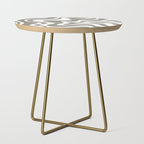 Liquid Swirl Abstract Pattern in Gray and White Side Table Gallery Image 1
