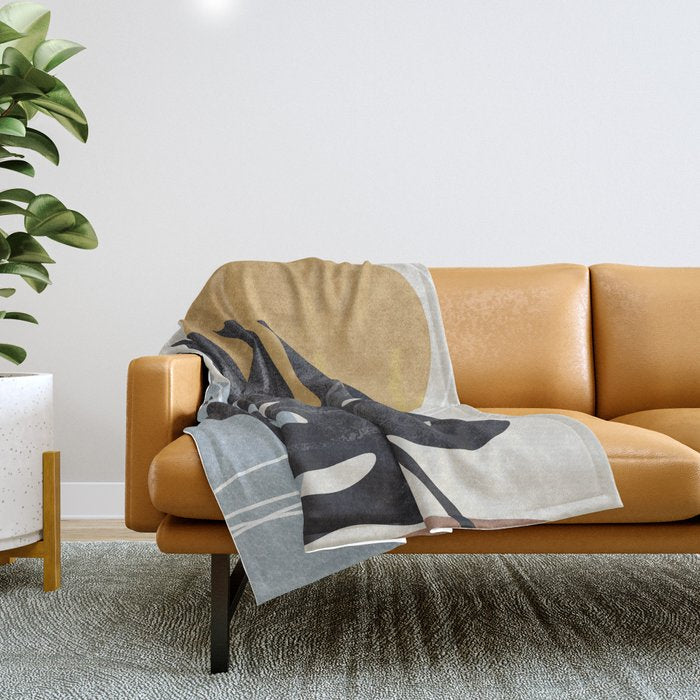 Abstract Tropical Art I Throw Blanket Gallery Image 1