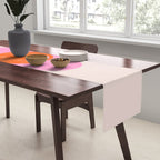 La Fleur | 05 - Abstract Retro Flower Print Pink Orange And Neutral Boho Decor Modern Floral Table Runner Gallery Image 2