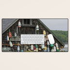 Fish House - travel photography Maine New England building Desk Mat Gallery Image 1