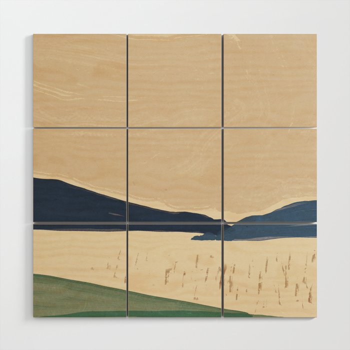 Japanese style large landscape  Wood Wall Art Gallery Image 1