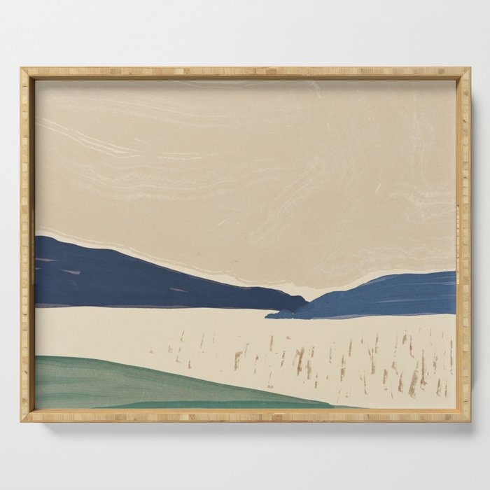 Japanese style large landscape  Serving Tray Gallery Image 1