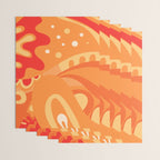 So Trippy Retro Psychedelic Abstract Pattern 2 in Orange Tangerine Tones Wrapping Paper Gallery Image 3