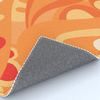 So Trippy Retro Psychedelic Abstract Pattern 2 in Orange Tangerine Tones Rug Gallery Image 4