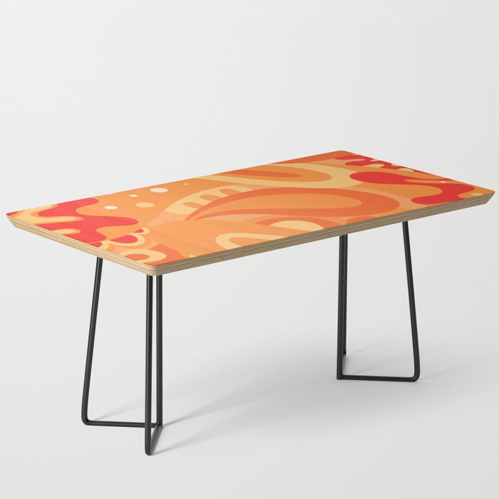 So Trippy Retro Psychedelic Abstract Pattern 2 in Orange Tangerine Tones Coffee Table Gallery Image 1