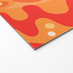 So Trippy Retro Psychedelic Abstract Pattern 2 in Orange Tangerine Tones Welcome Mat Gallery Image 2