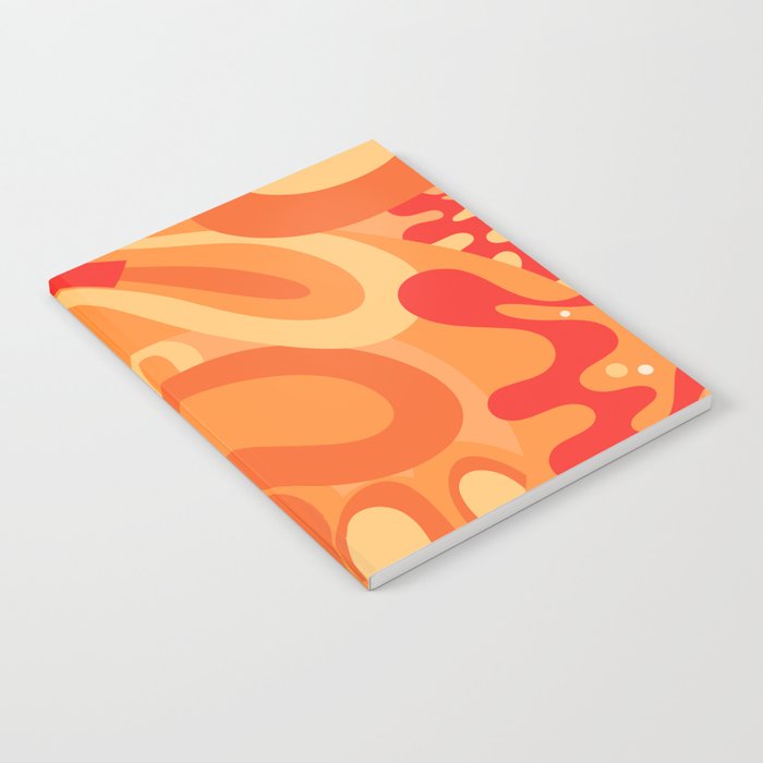 So Trippy Retro Psychedelic Abstract Pattern 2 in Orange Tangerine Tones Notebook Gallery Image 2