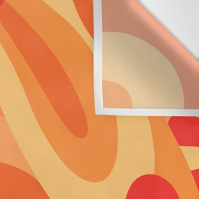 So Trippy Retro Psychedelic Abstract Pattern 2 in Orange Tangerine Tones Wall Tapestry Gallery Image 3