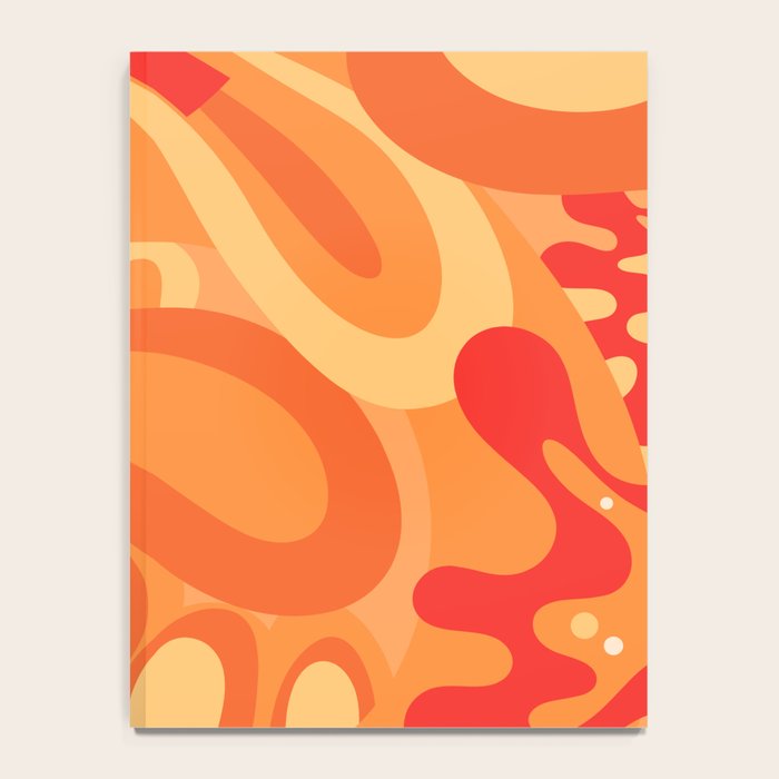 So Trippy Retro Psychedelic Abstract Pattern 2 in Orange Tangerine Tones Notebook Gallery Image 4
