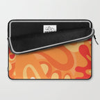 So Trippy Retro Psychedelic Abstract Pattern 2 in Orange Tangerine Tones Laptop Sleeve Gallery Image 2
