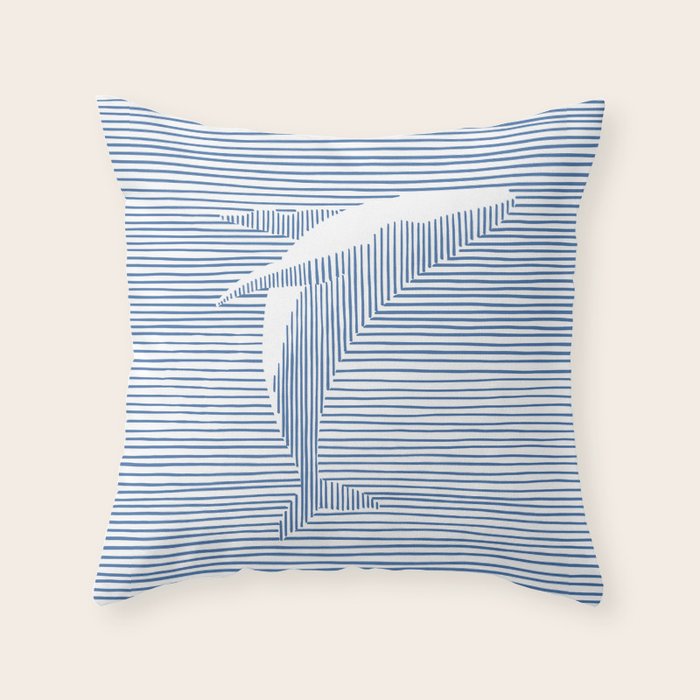 Whale Splash Throw Pillow Gallery Image 6