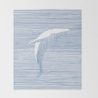 Whale Splash Throw Blanket Gallery Image 2