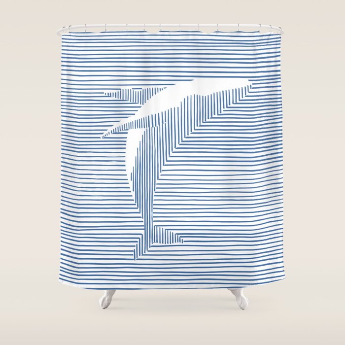 Whale Splash Shower Curtain Gallery Image 1