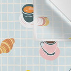 Retro breakfast coffee food pattern Wall Tapestry Gallery Image 3