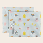 Retro breakfast coffee food pattern Placemat Gallery Image 1