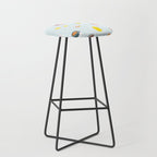 Retro breakfast coffee food pattern Stool Gallery Image 1