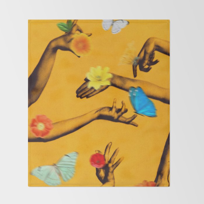 Jewels Marigold Throw Blanket Gallery Image 2