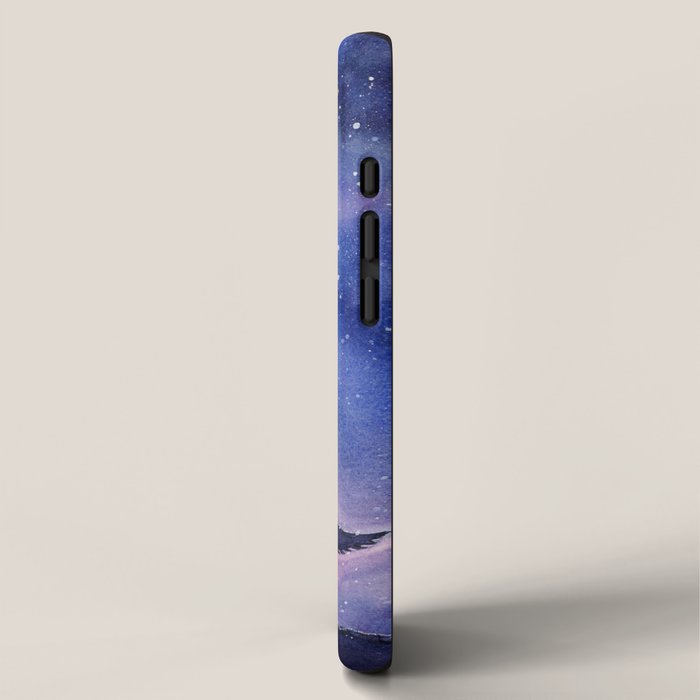 Galaxy Wolf Howling Rainbow iPhone Case Gallery Image 2