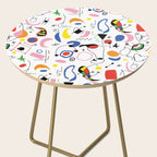 Surealism Art Miro Style Pattern Side Table Gallery Image 2