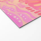 Vibrant Abstract Coral Swirl Pattern with Pink and Peach Accents Welcome Mat Gallery Image 2