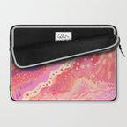 Vibrant Abstract Coral Swirl Pattern with Pink and Peach Accents Laptop Sleeve Gallery Image 2