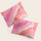 Vibrant Abstract Coral Swirl Pattern with Pink and Peach Accents Pillow Sham Gallery Image 3