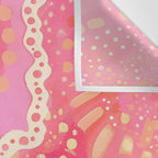 Vibrant Abstract Coral Swirl Pattern with Pink and Peach Accents Wall Tapestry Gallery Image 3