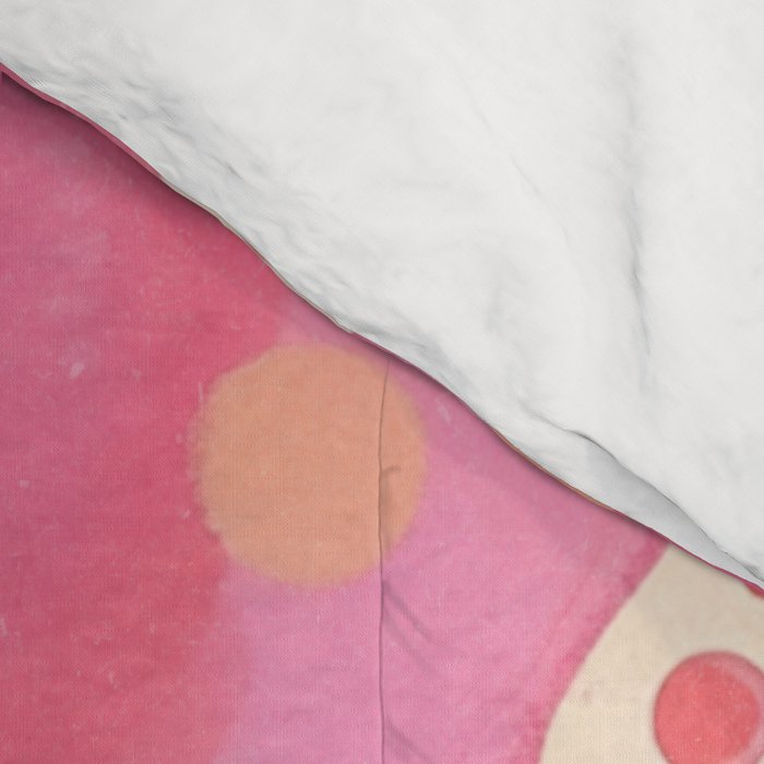 Vibrant Abstract Coral Swirl Pattern with Pink and Peach Accents Comforter Gallery Image 4