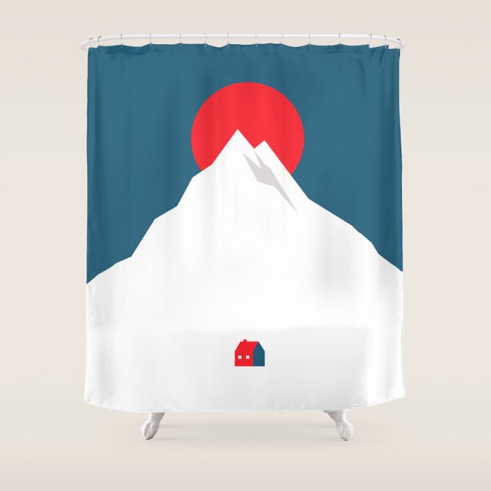 The foot of the mountain Shower Curtain Gallery Image 1