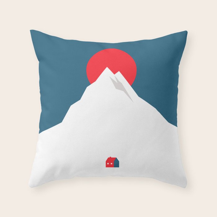 The foot of the mountain Throw Pillow Gallery Image 6