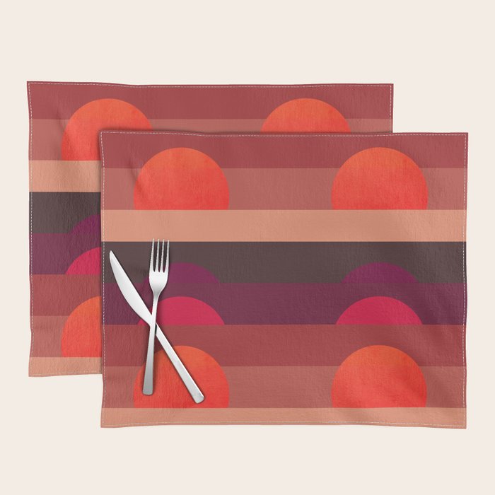 Abstraction_SUNSET_RED_BOHEMIAN_POP_ART_Minimalism_0124A Placemat Gallery Image 1