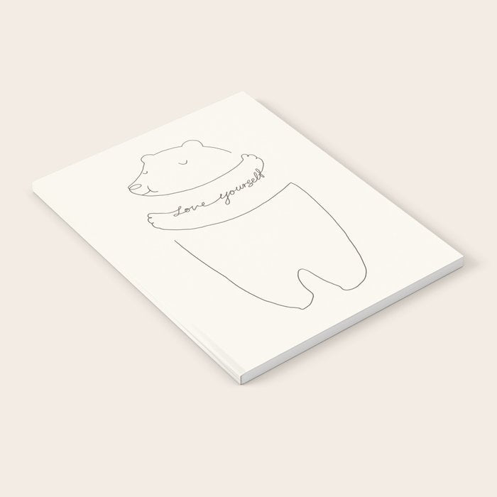 Love Yourself Bear Notebook Gallery Image 2