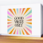 Good Vibes Only - Retro colourful Sunburst  Wall Mural Gallery Image 2