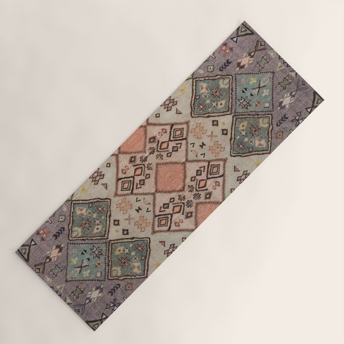 Traditional Vintage Moroccan Rug Yoga Mat Gallery Image 1