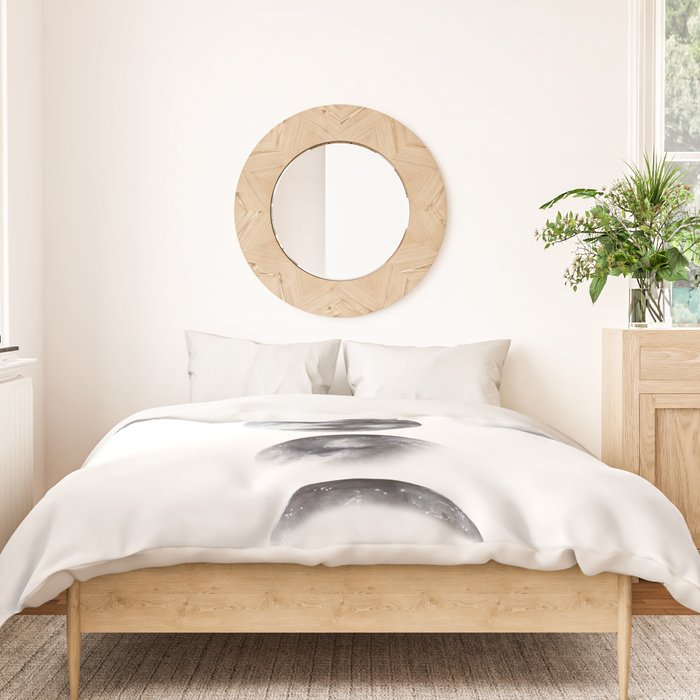 Moon phases watercolor painting Duvet Cover Gallery Image 3