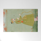 Jahangir's Son Antique Indian Miniature Painted Illustration Welcome Mat Gallery Image 1