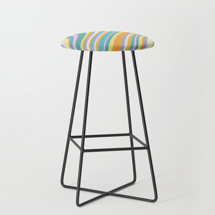 Wavy Stripes XXIV - 90s Summer Stool Gallery Image 1
