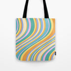 Wavy Stripes XXIV - 90s Summer Tote Bag Gallery Image 1